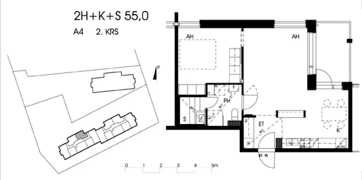 2h+k+s 55,0 m², tammistonkatu 11 vantaa 1